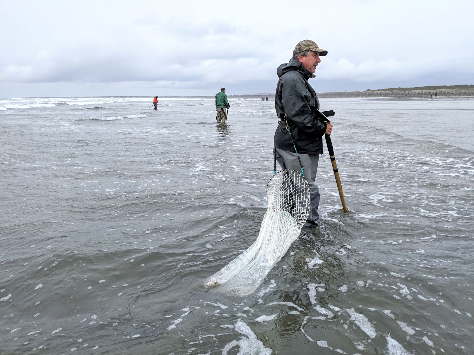 Clammers dig near South Jetty